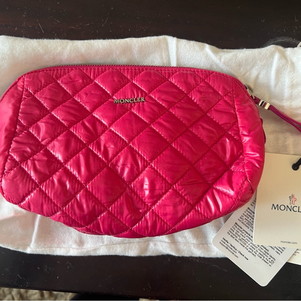 New Moncler Pink Quilted Women's Bag - Picture 2 of 9